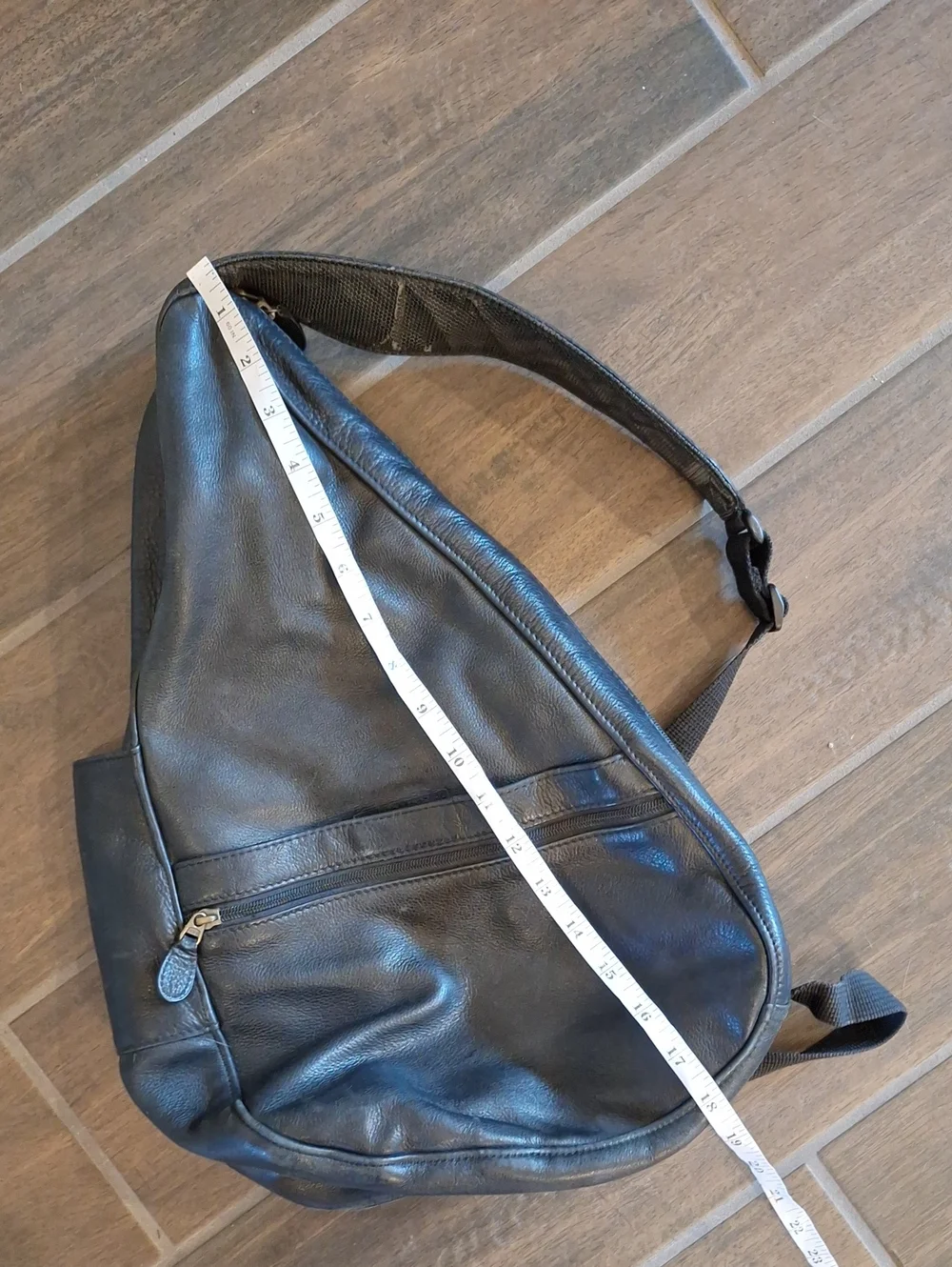 Vintage CP LL Bean x Ameribag Black Leather Healthy Sling Bag